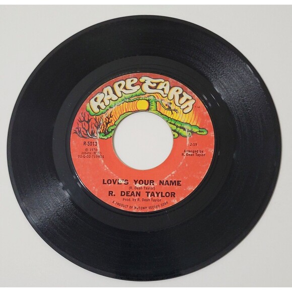R. Dean Taylor Indiana Wants Me / Love's Your Name 45 RPM Rare Earth VG Rock '70 - Picture 4 of 4